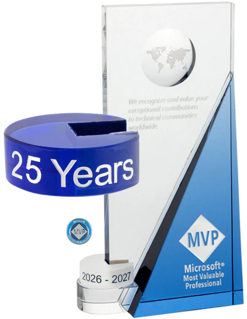 Galardón Microsoft MVP 2026-2027 y distintivo de 25 años